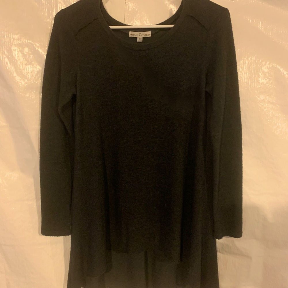 Moa Moa Sweater Dress Size Small Dark Gray Long Sleeve SOFT Great Condition